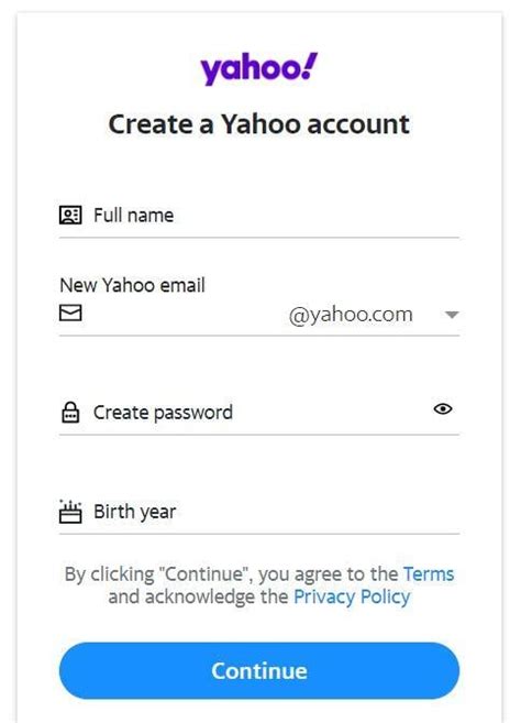 www.yahoo.com create new account|creating a yahoo account email address.